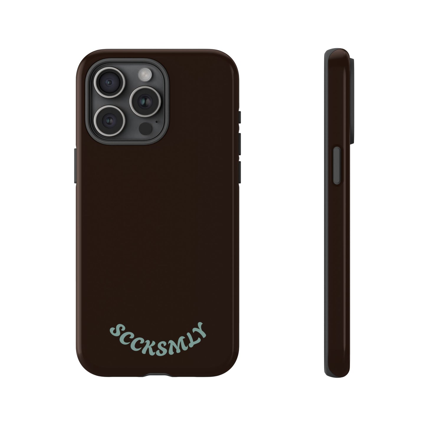 SOLID Espresso Mint Tough Phone Case for Apple