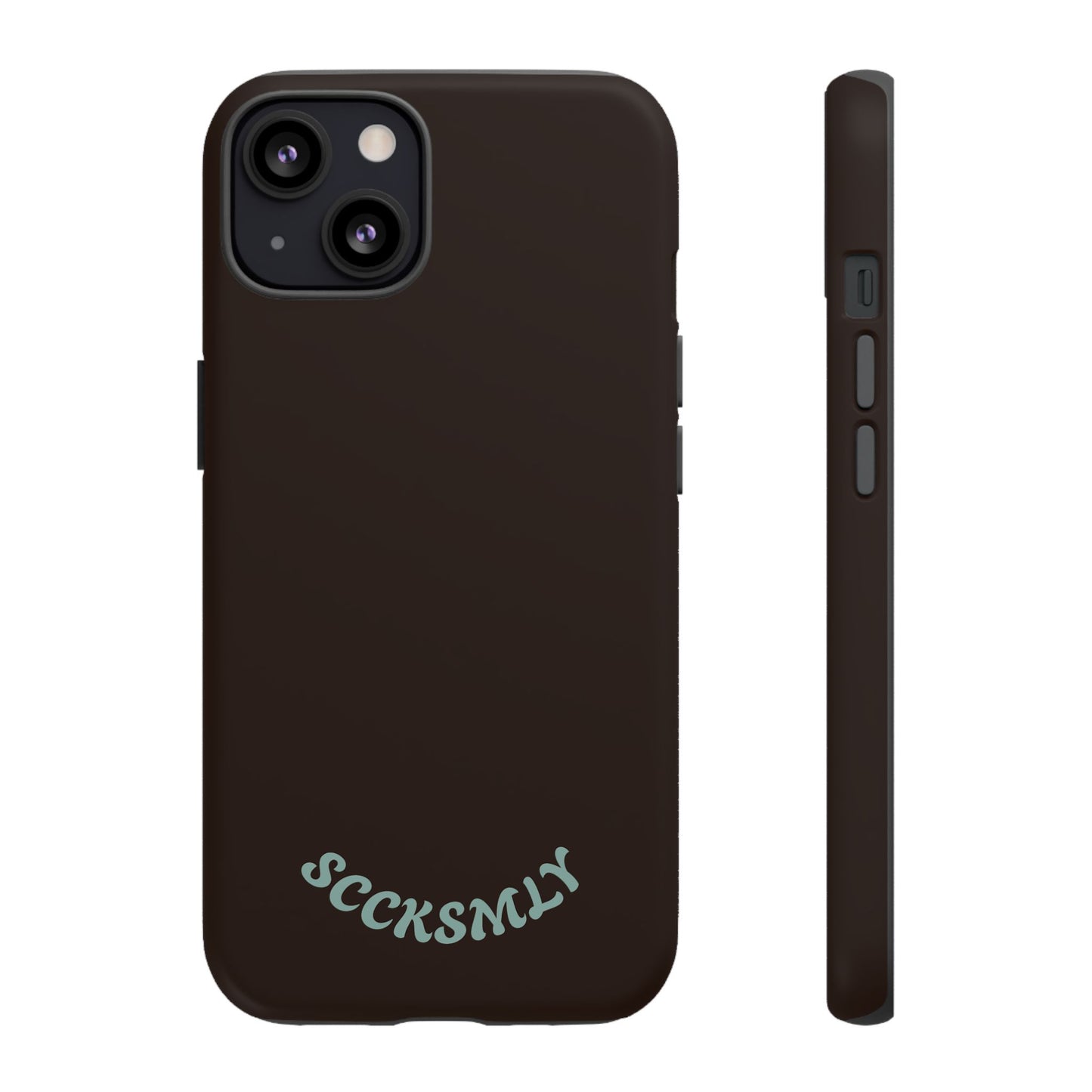 SOLID Espresso Mint Tough Phone Case for Apple