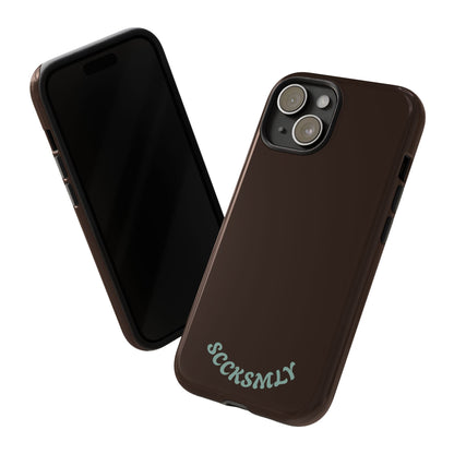 SOLID Espresso Mint Tough Phone Case for Apple