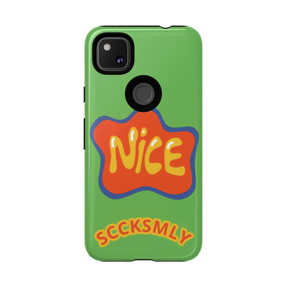 Green "NICE" Tough Phone Case for Google Pixel
