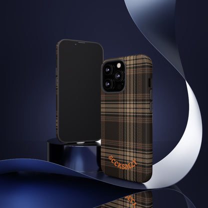 Brown Bread Plaid Tough Phone Case for Apple