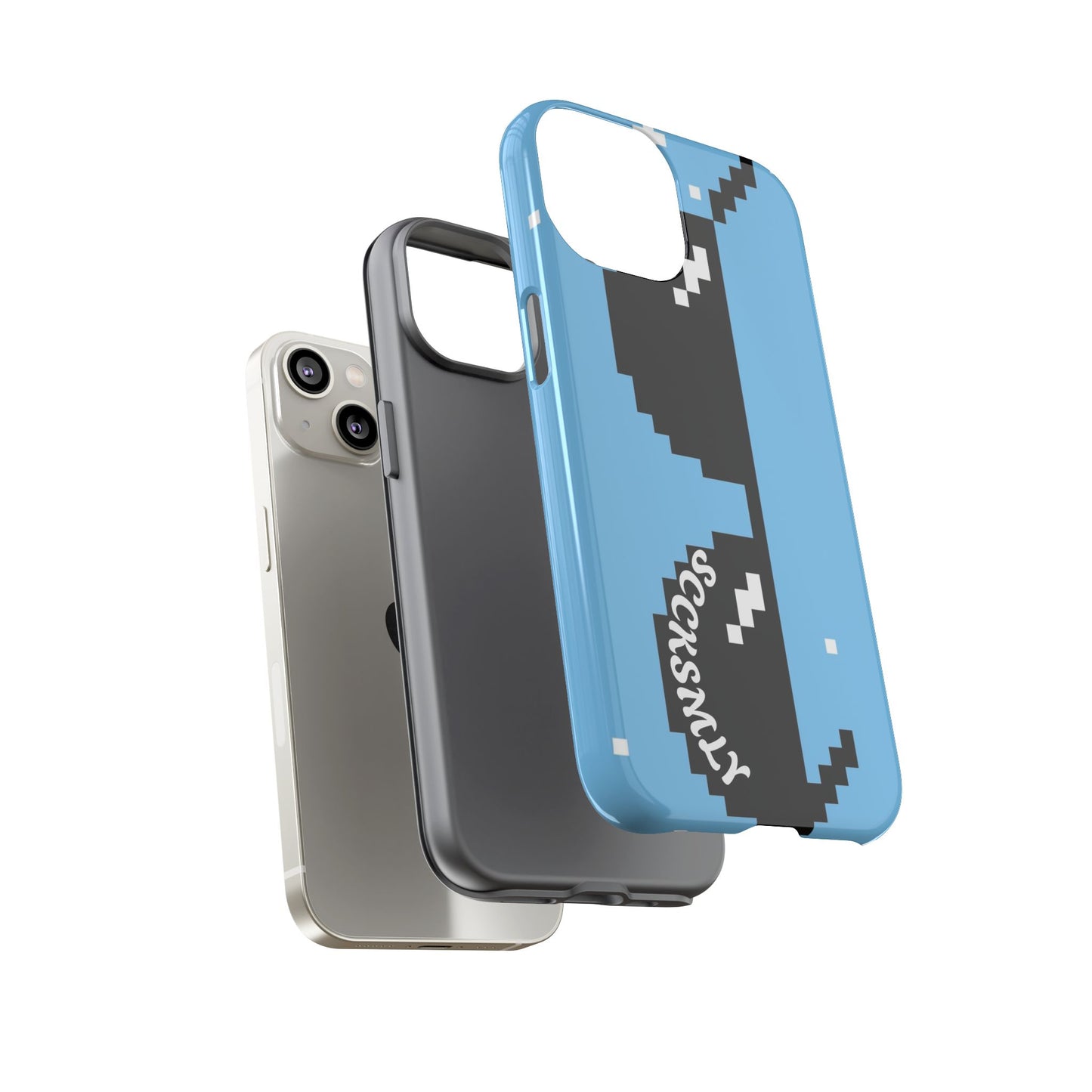 Pixel Glass Tough Phone Case for Apple