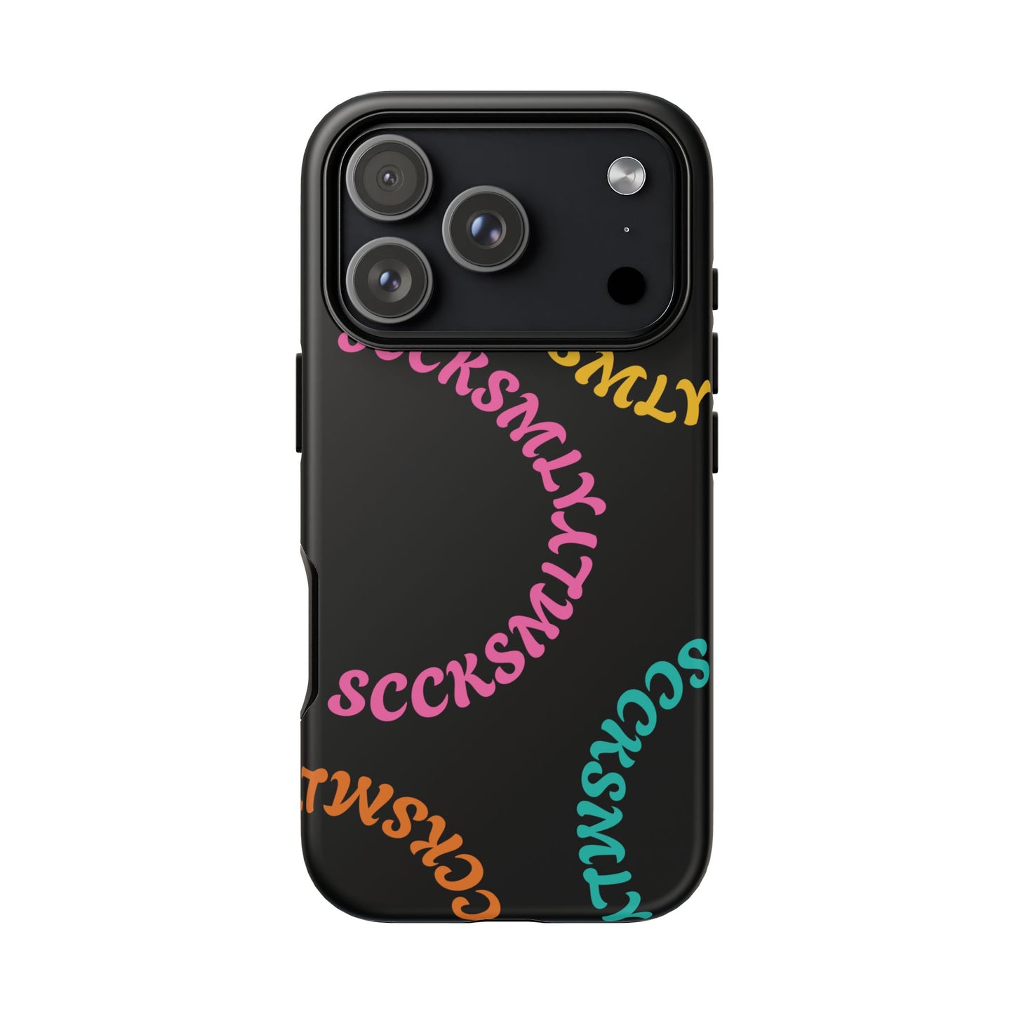 Y2K Wavy Script Tough Case for Apple- Black