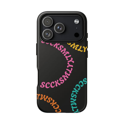 Y2K Wavy Script Tough Case for Apple- Black