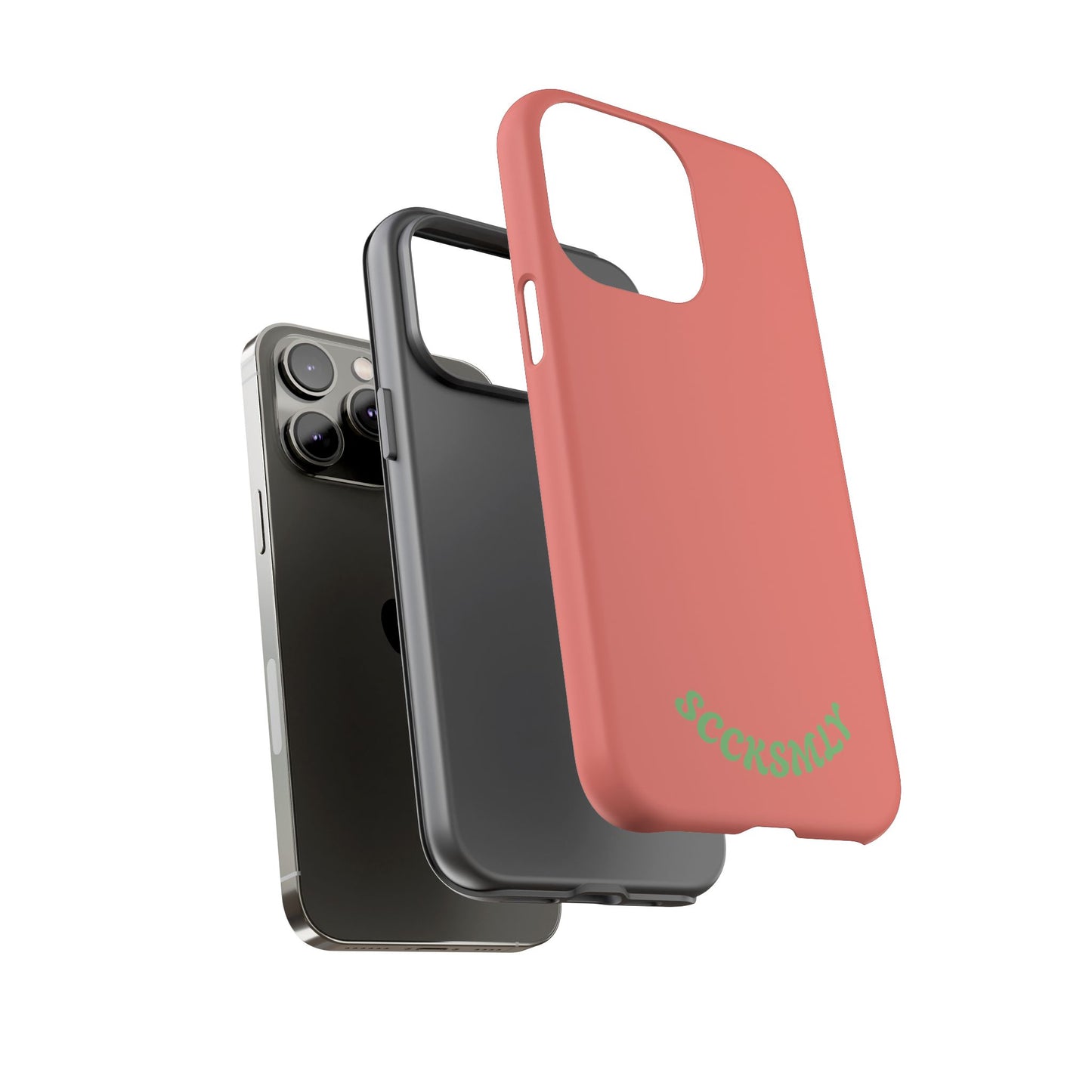SOLID Guava Melon Wave Tough Phone Case for Apple