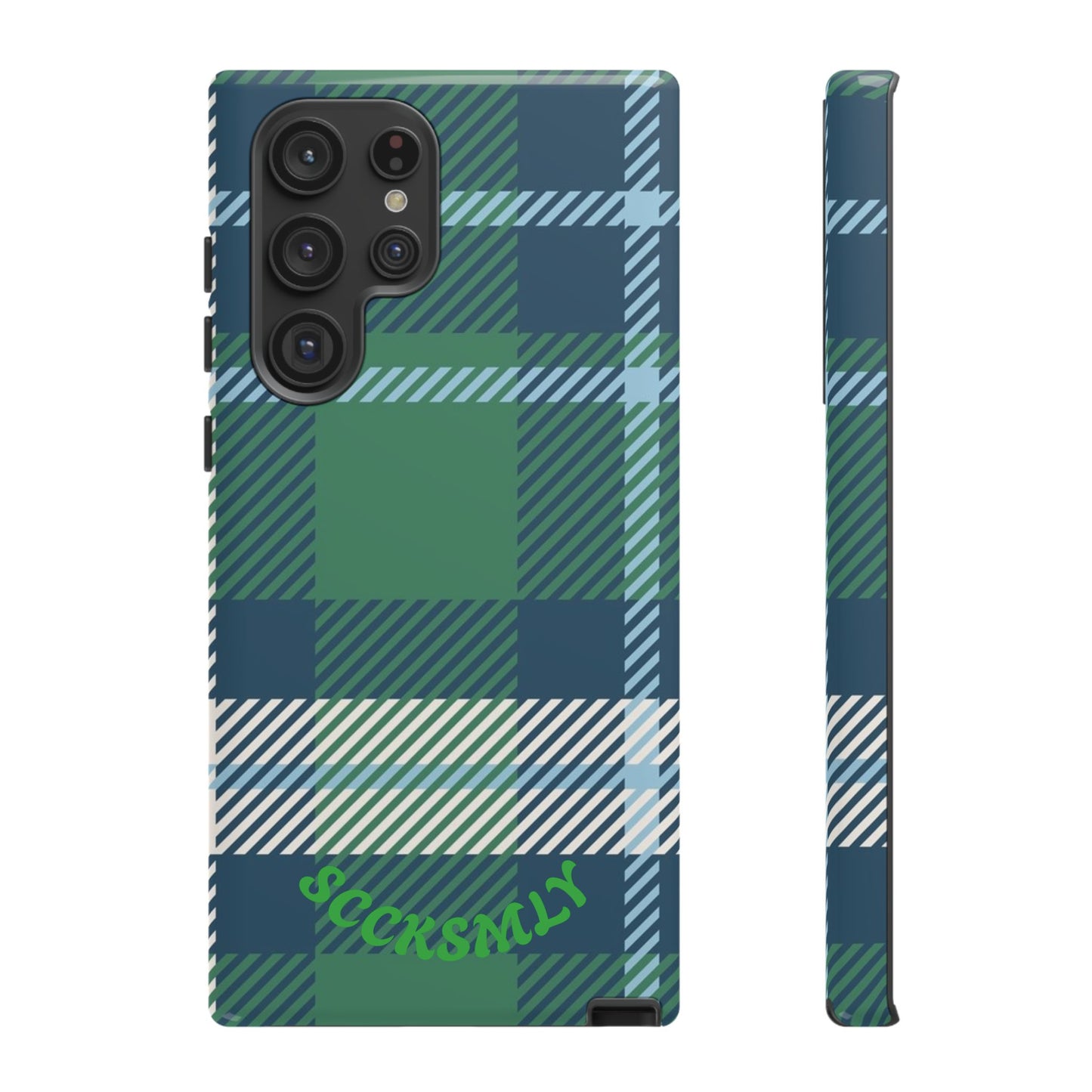 Earth and Sky Plaid Tough Phone Case for Samsung
