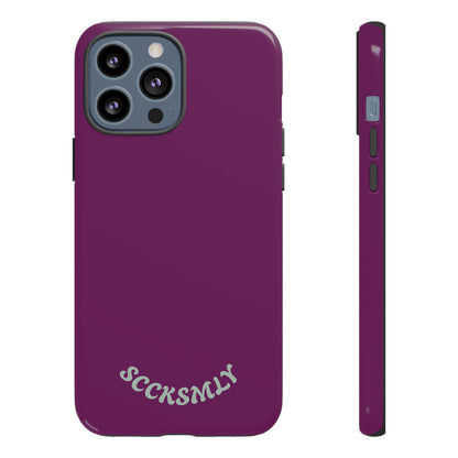 SOLID Amethyst Matte Tough Phone Case for Apple