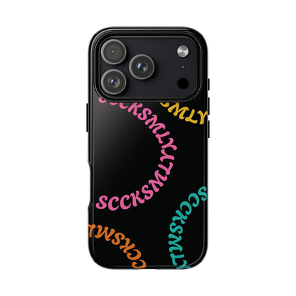 Y2K Wavy Script Tough Case for Apple- Black