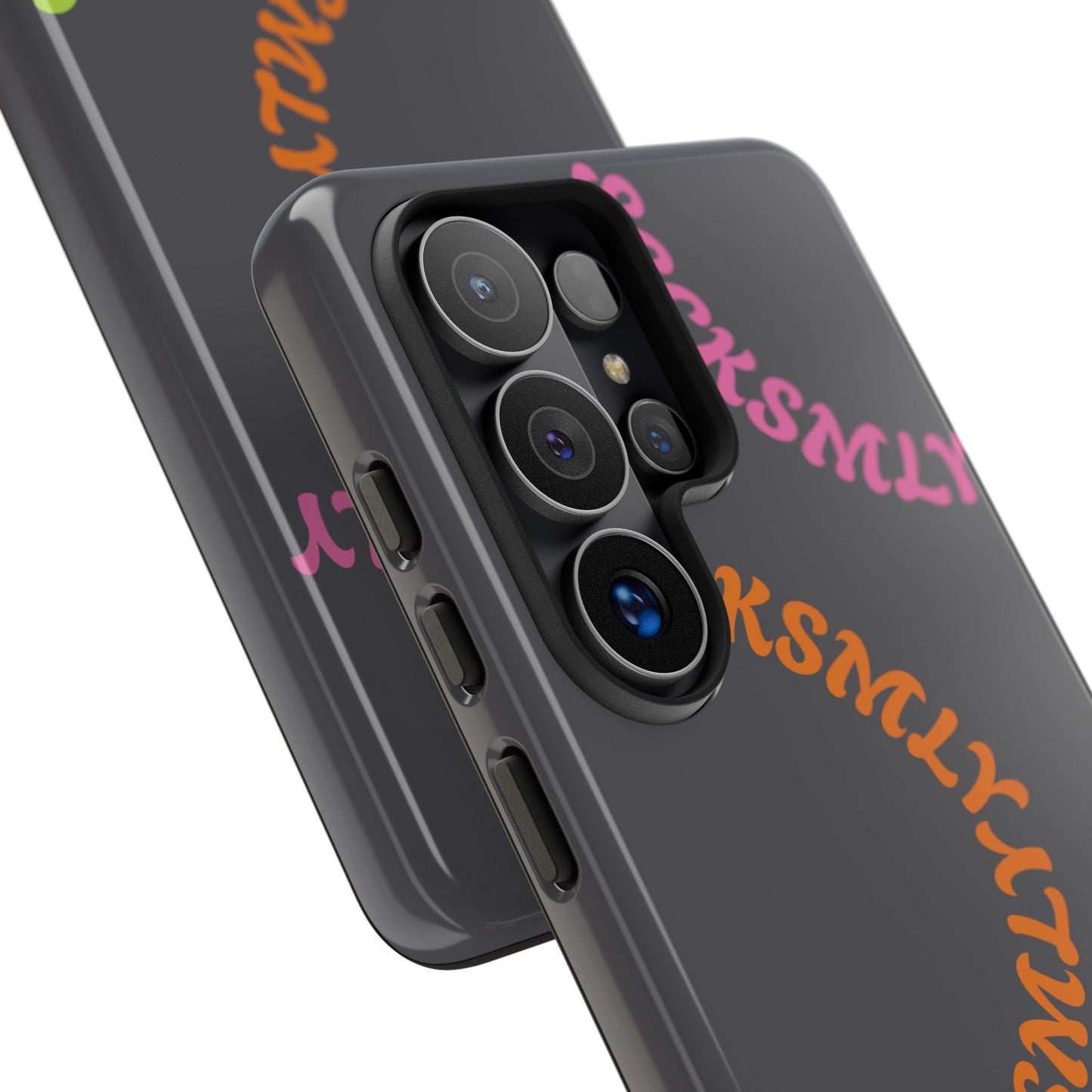 Y2K Wavy Script Tough Case for Samsung- Gray