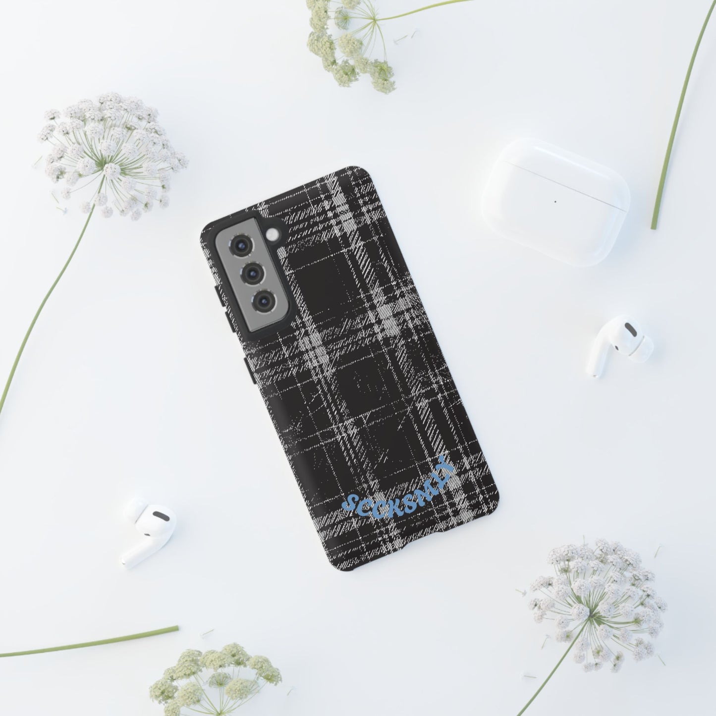Smoky Grungy Plaid Phone Case for Samsung