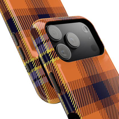 Orange Sickle Plaid  Phone Case for Apple