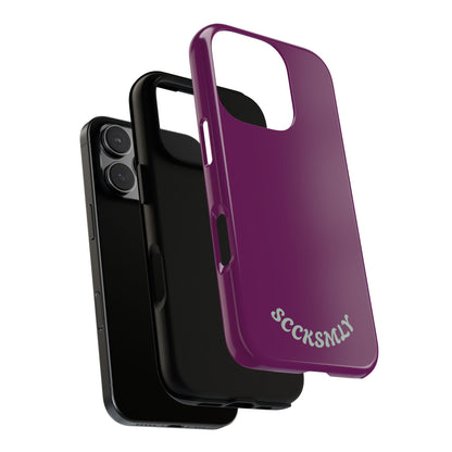 SOLID Amethyst Matte Tough Phone Case for Apple
