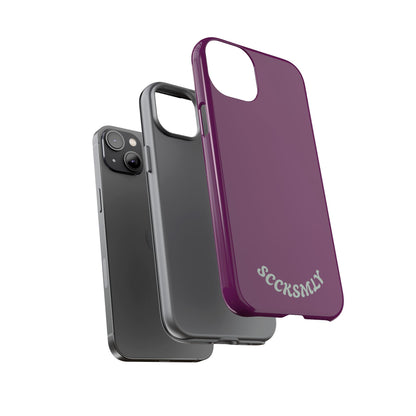SOLID Amethyst Matte Tough Phone Case for Apple