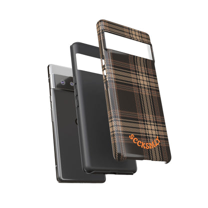 Brown Bread Plaid Tough Phone Case for Google Pixel