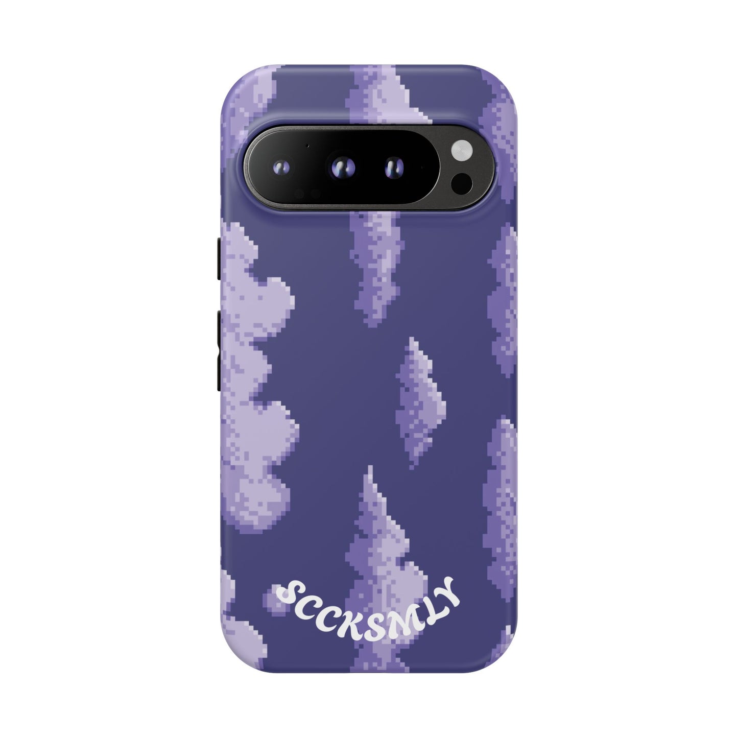 Lilac Pixel Cloud Tough Phone Case for Google Pixel