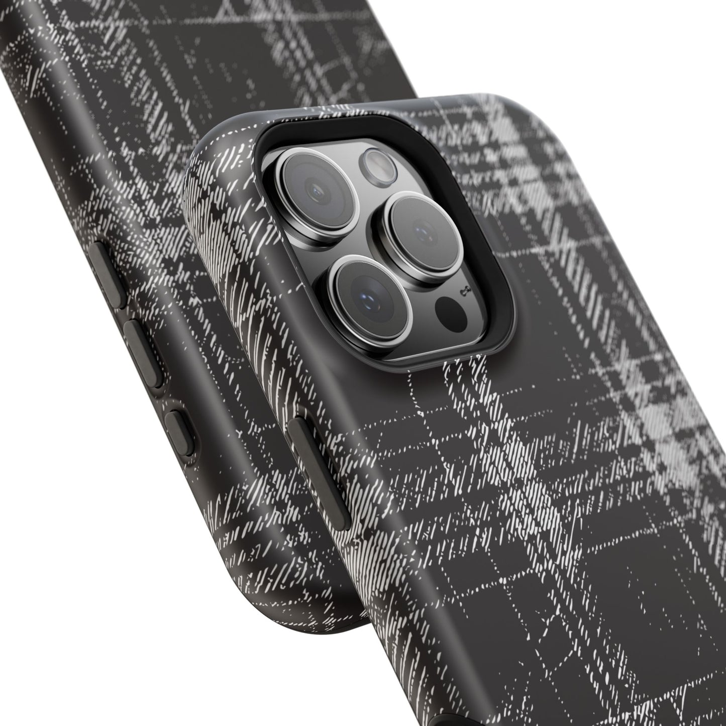 Smoky Grungy Plaid Phone Case for Apple