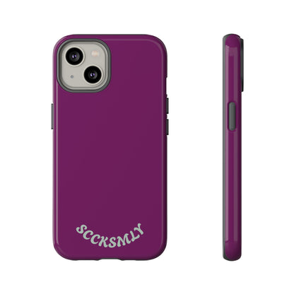 SOLID Amethyst Matte Tough Phone Case for Apple