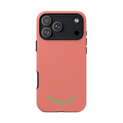 SOLID Guava Melon Wave Tough Phone Case for Apple
