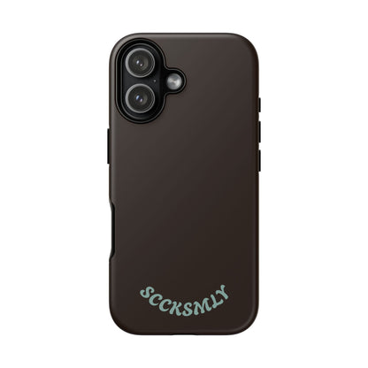 SOLID Espresso Mint Tough Phone Case for Apple
