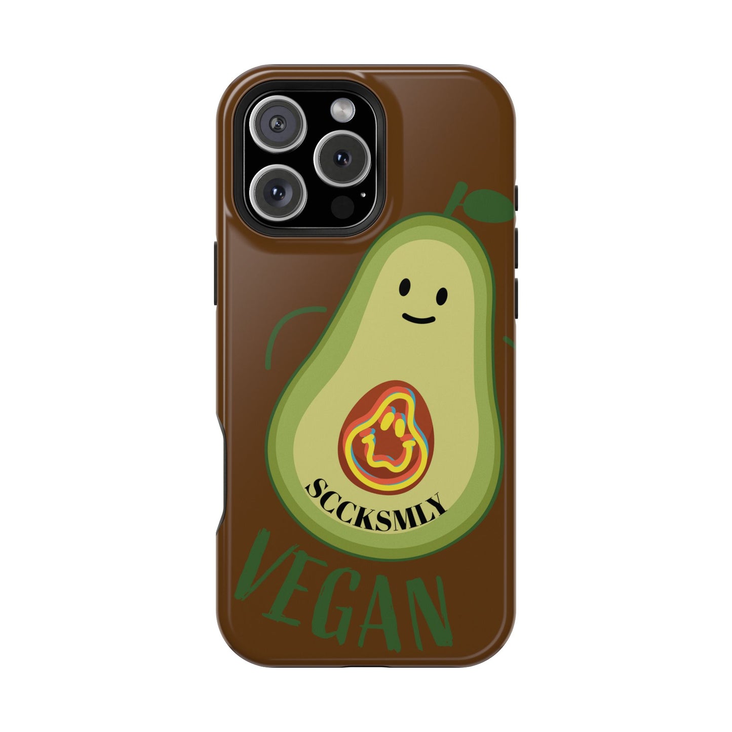 Playful Vegan Avocado Tough Phone Case Apple