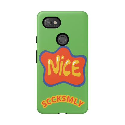 Green "NICE" Tough Phone Case for Google Pixel