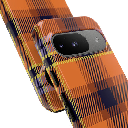 Orange Sickle Plaid Phone Case for Google Pixel