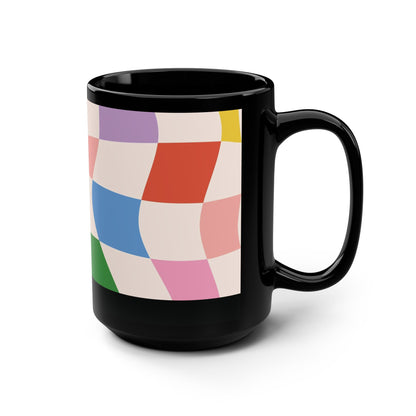 Mug Checker Flicker 15oz — Black