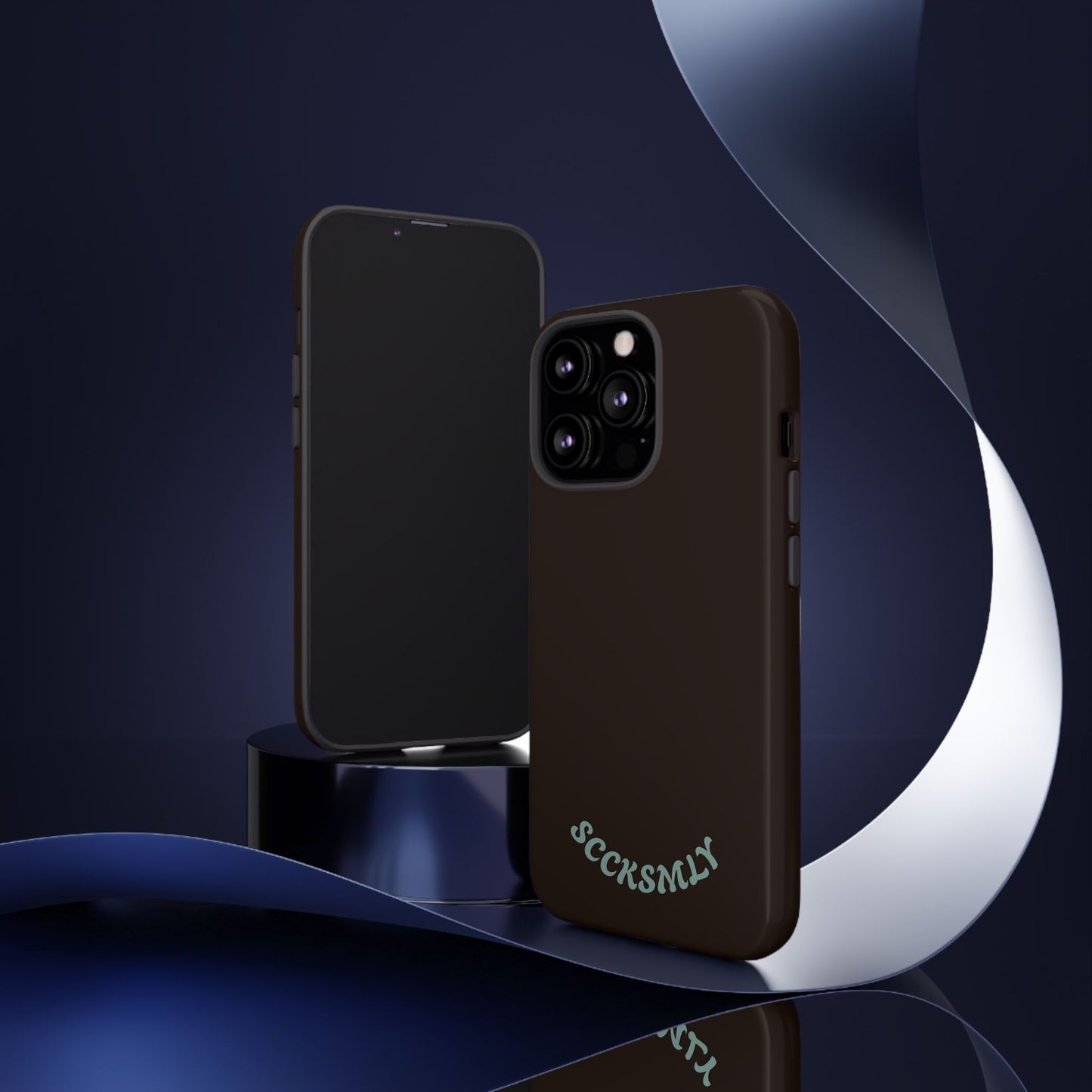 SOLID Espresso Mint Tough Phone Case for Apple