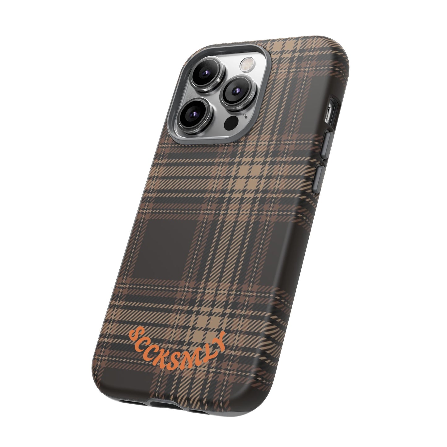 Brown Bread Plaid Tough Phone Case for Apple