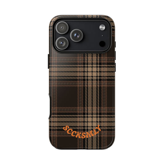 Brown Bread Plaid Tough Phone Case for Apple