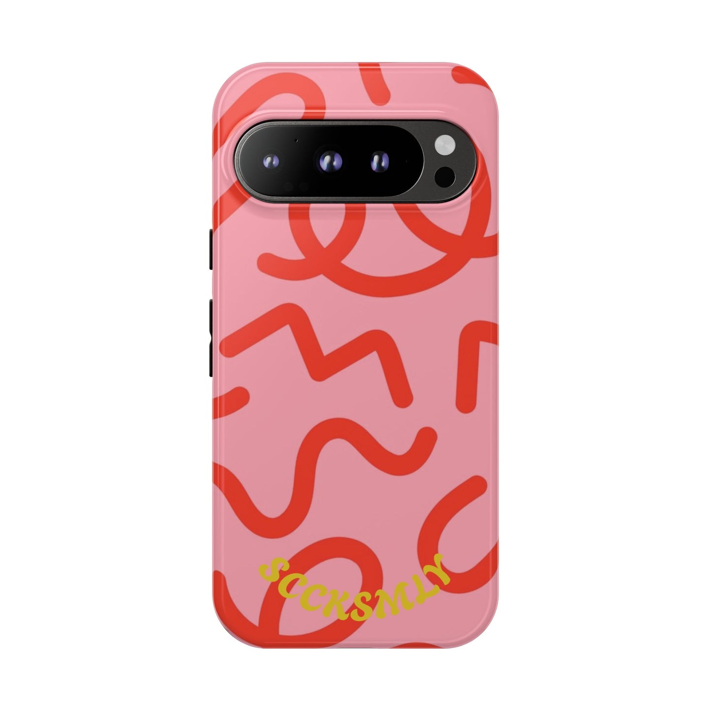 Red Candy Swirls Tough Phone Case for Google