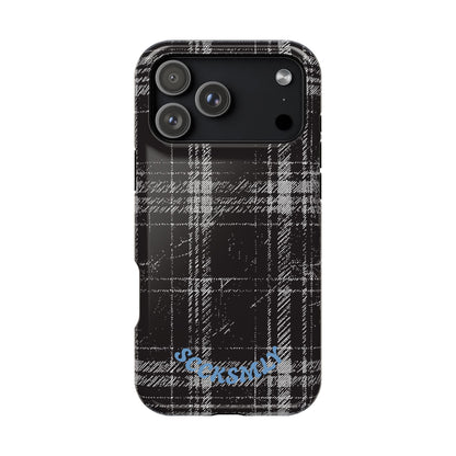 Smoky Grungy Plaid Phone Case for Apple