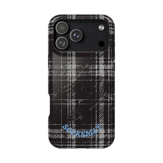Smoky Grungy Plaid Phone Case for Apple