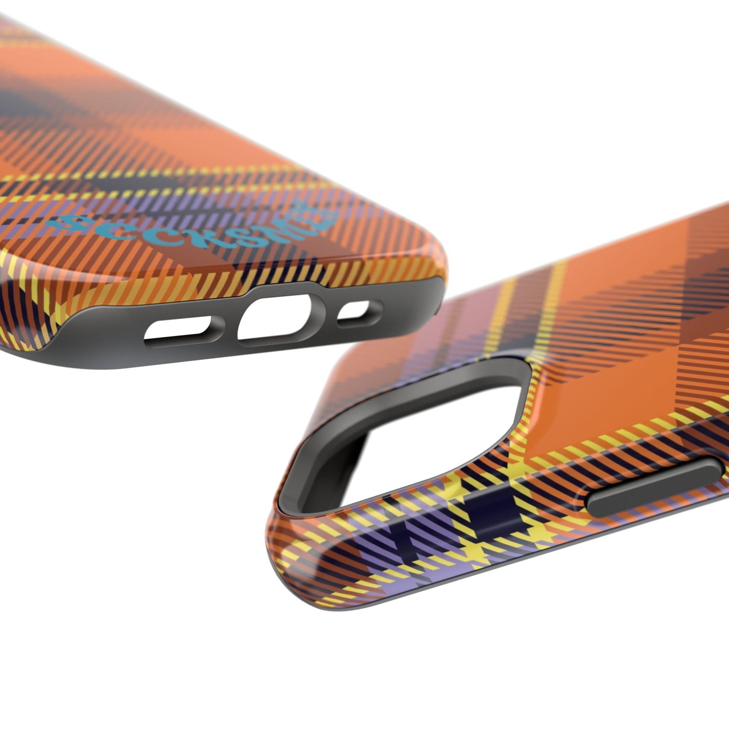 Orange Sickle Plaid  Phone Case for Apple