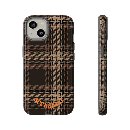 Brown Bread Plaid Tough Phone Case for Apple