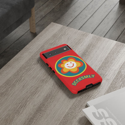 Red "SUNSHINE SMILE" Tough Phone Case for Google Pixel