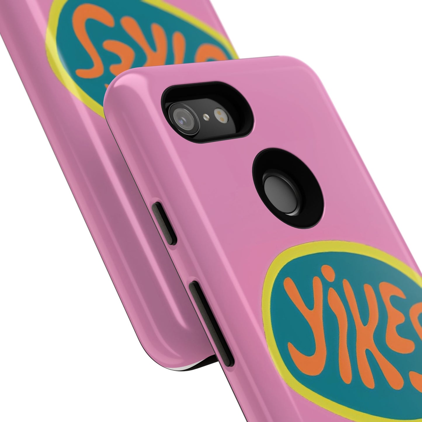 Pink "YIKES" Tough Phone Case for Google Pixel