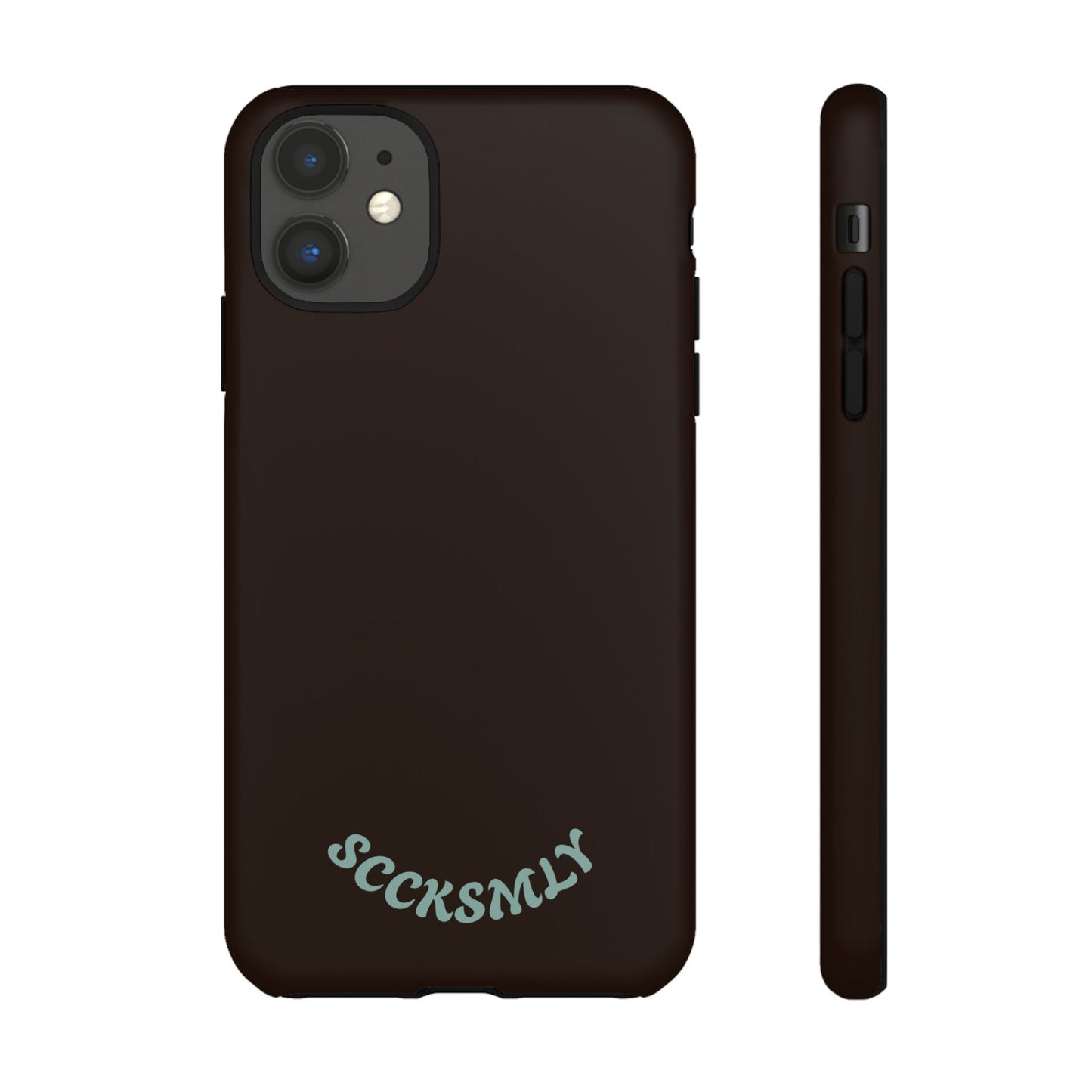 SOLID Espresso Mint Tough Phone Case for Apple