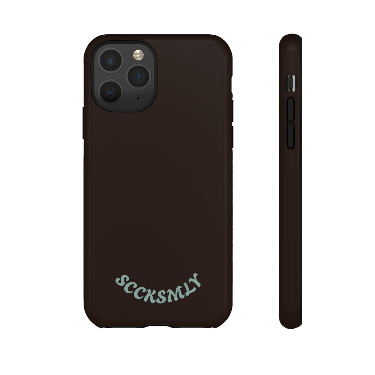 SOLID Espresso Mint Tough Phone Case for Apple