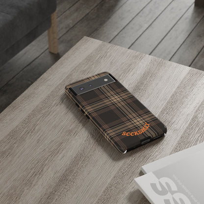 Brown Bread Plaid Tough Phone Case for Google Pixel