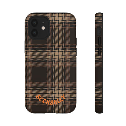 Brown Bread Plaid Tough Phone Case for Apple