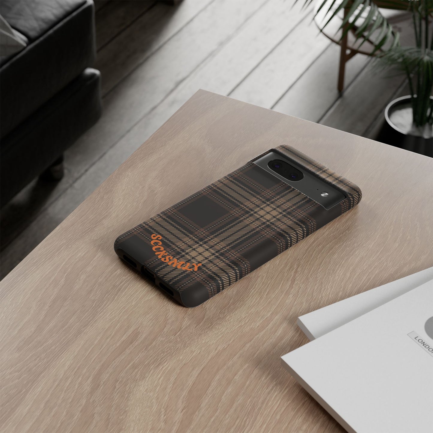 Brown Bread Plaid Tough Phone Case for Google Pixel