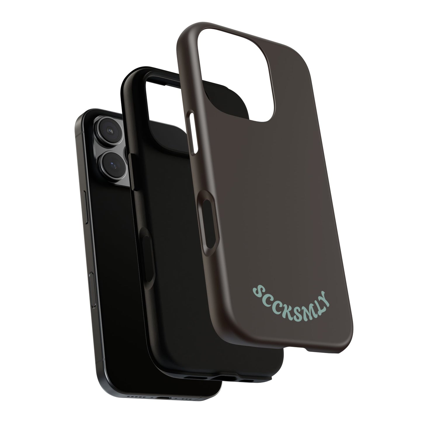 SOLID Espresso Mint Tough Phone Case for Apple