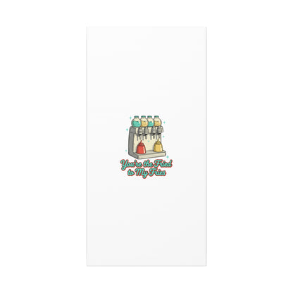You’re the Fried to My Fries Canvas | Retro Diner Matchbook, Pantry Label Art