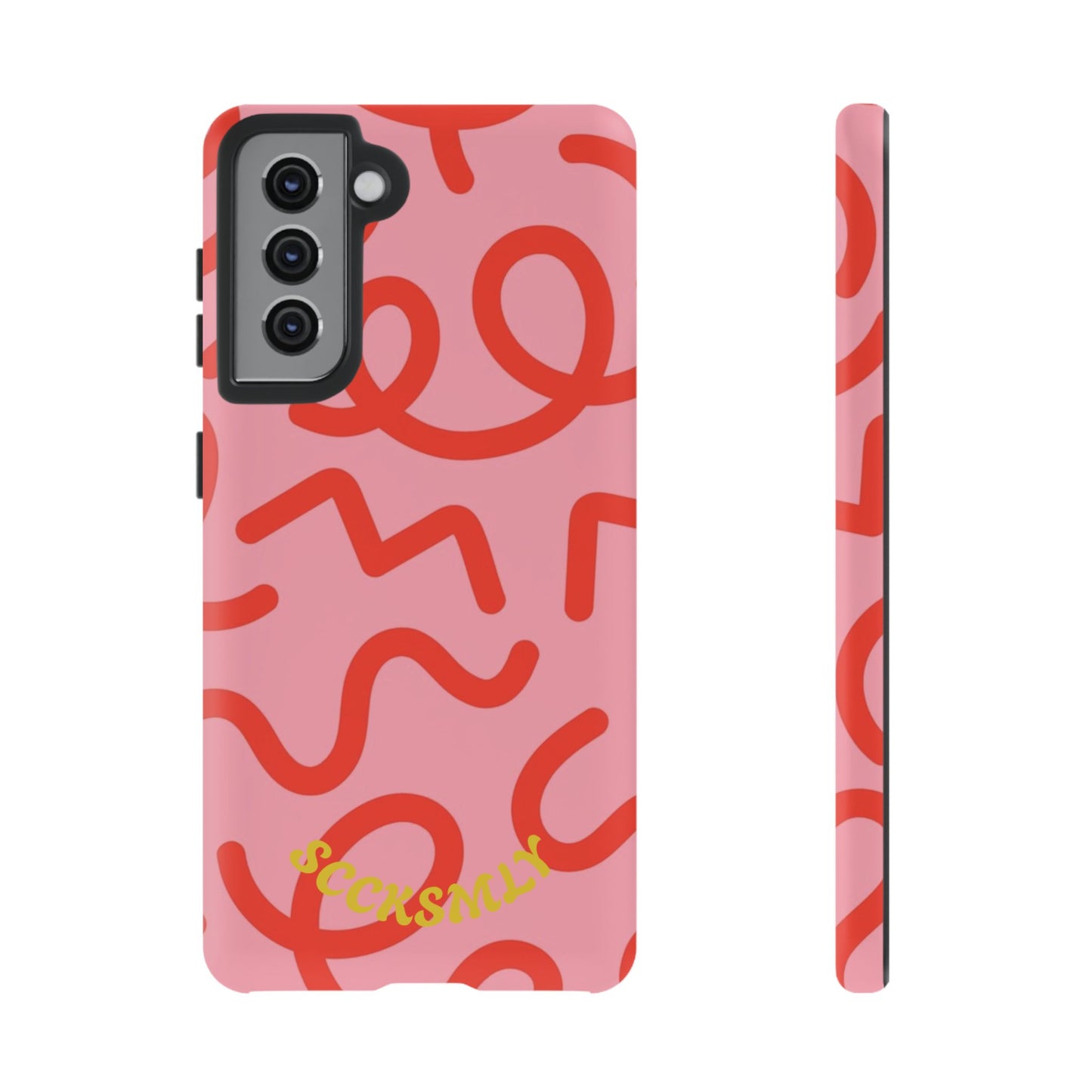 Red Candy Swirls Tough Phone Case for Samsung