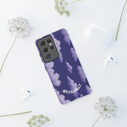 Lilac Pixel Cloud Tough Phone Case for Samsung