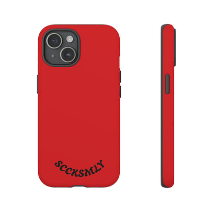 SOLID Screaming Red Tough Case for Apple