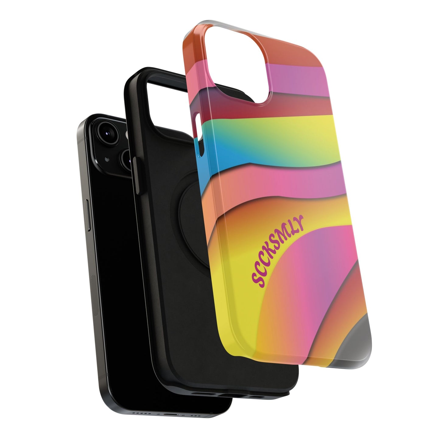 Modern Retro Rainbow Phone Case for Apple