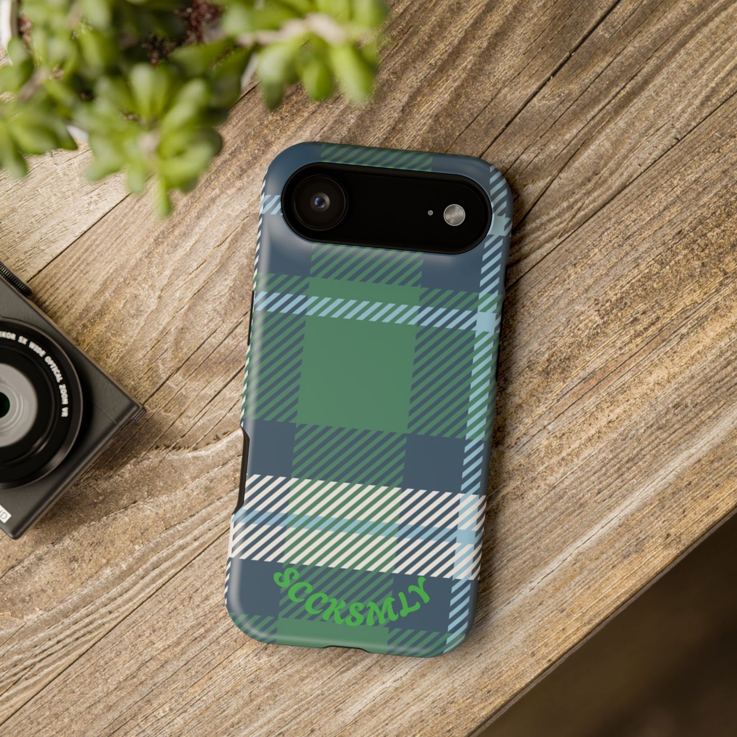 Earth and Sky Plaid Phone Case for Apple