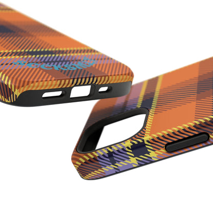Orange Sickle Plaid  Phone Case for Apple